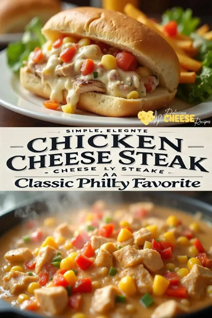 Chicken Cheese Steak Recipe: A Classic Philly Favorite made with tender chicken, melted cottage cheese, and fresh vegetables.